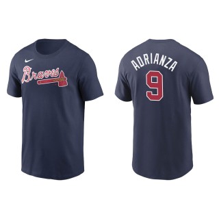 Ehire Adrianza Braves Navy Name & Number T-Shirt
