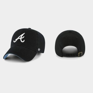 Braves Black Fashion Color Undervisor Ballpark Clean Up Hat