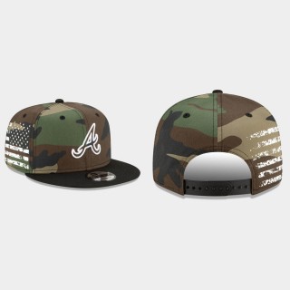 Braves Camo Flag Fade 9FIFTY Snapback Hat
