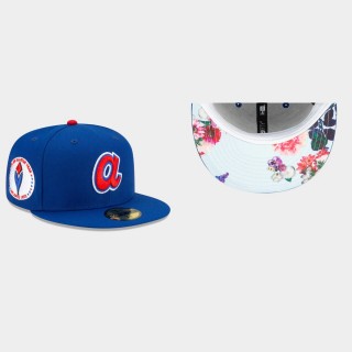 Braves Royal Floral Under Visor 1973 World Series Replica 59FIFTY Hat