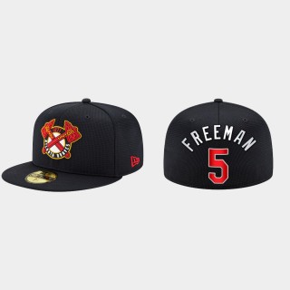 Freddie Freeman Braves Navy 2021 Clubhouse 59FIFTY Hat