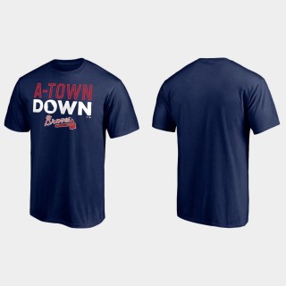 Braves Hometown Navy A-Town Down T-Shirt