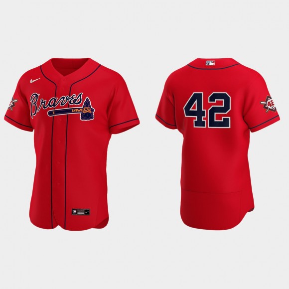 Braves Red Jackie Robinson Day Jersey