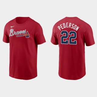 Braves Joc Pederson Name & Number Red Nike T-Shirt