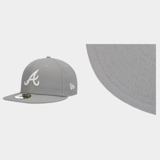 Braves Gray Logo 59FIFTY Fitted Hat
