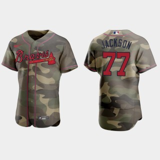 Luke Jackson Braves Camo Armed Forces Day Jersey