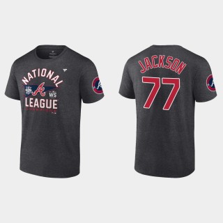 Braves Luke Jackson 2021 National League Champions Charcoal T-Shirt