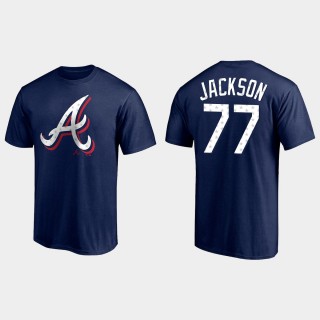Braves Luke Jackson 2021 Independence Day Navy T-Shirt