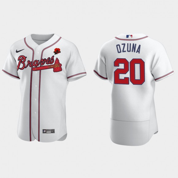 Marcell Ozuna Braves White 2021 Memorial Day Jersey