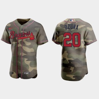 Marcell Ozuna Braves Camo Armed Forces Day Jersey