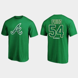 Braves Max Fried 2021 St. Patrick's Day Green Emerald Plaid T-Shirt