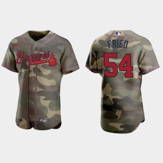 Max Fried Braves Camo Armed Forces Day Jersey