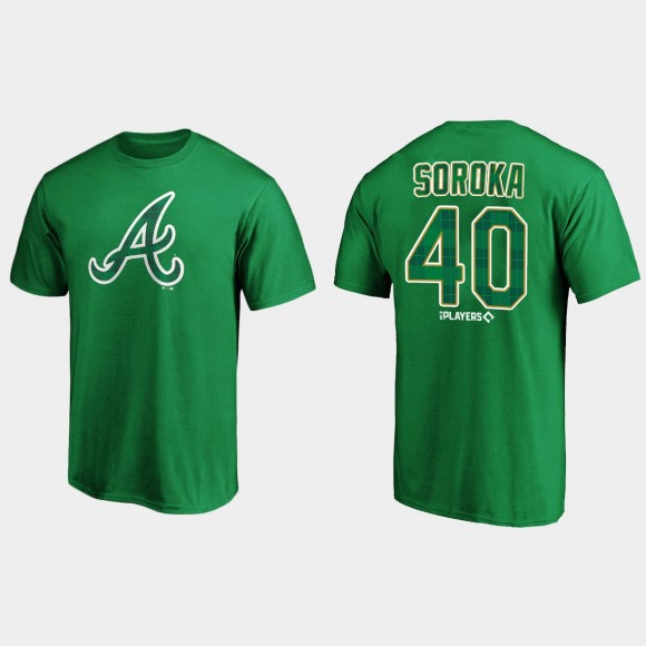 Braves Mike Soroka 2021 St. Patrick's Day Green Emerald Plaid T-Shirt