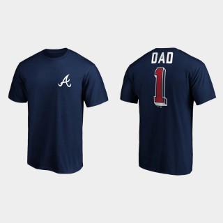 Braves Number One Dad Navy T-Shirt