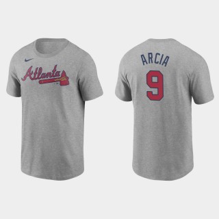 Braves Orlando Arcia Name & Number Gray Nike T-Shirt