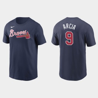 Braves Orlando Arcia Name & Number Navy Nike T-Shirt