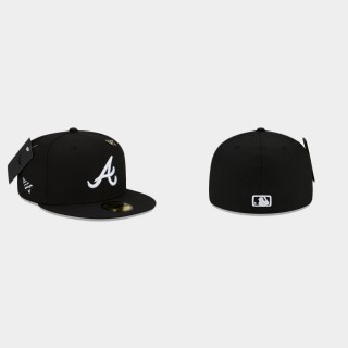 Braves Black Paper Planes 59FIFTY Fitted Hat