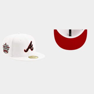 Braves White Red Undervisor 2021 MLB All-Star Game Patch 59FIFTY Hat