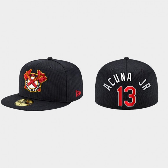Ronald Acuna Jr. Braves Navy 2021 Clubhouse 59FIFTY Hat