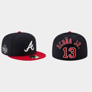 Ronald Acuna Jr. Braves Navy 2021 World Series Fitted Hat