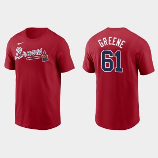 Braves Shane Greene Name & Number Red Nike T-Shirt