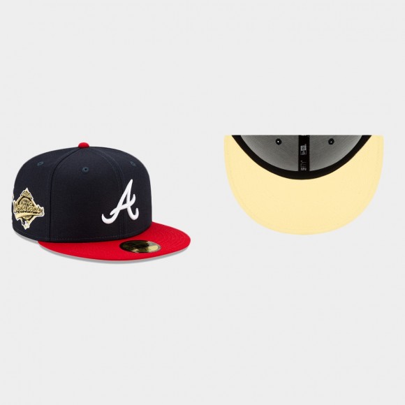 Braves Navy State Flower 59FIFTY Fitted Hat