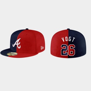 Stephen Vogt Braves Navy Red Split 59FIFTY Fitted Hat