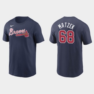 Braves Tyler Matzek Name & Number Navy Nike T-Shirt