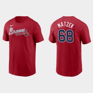Braves Tyler Matzek Name & Number Red Nike T-Shirt