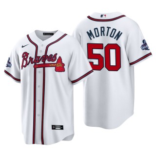 Charlie Morton Atlanta Braves Nike White 2021 World Series Champions Replica Jersey