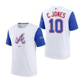 Chipper Jones Atlanta Braves White Royal 2023 City Connect Authentic Collection Legend T-Shirt