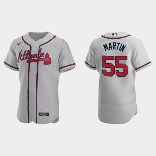 Chris Martin Braves Gray Authentic Road Jersey
