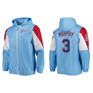 Dale Murphy Men's Atlanta Braves Mitchell & Ness Light Blue Throw It Back Full-Zip Windbreaker Jacket