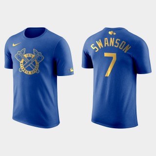 Dansby Swanson Braves 2020 Father's Day Blue T-Shirt