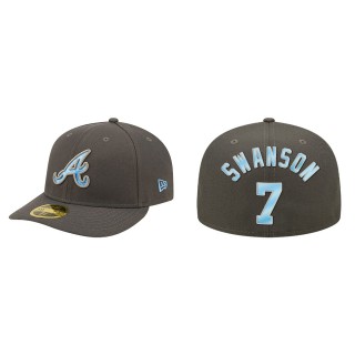 Dansby Swanson Atlanta Braves Graphite 2022 Father's Day On-Field Low Profile 59FIFTY Fitted Hat