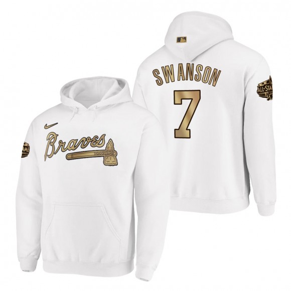 Dansby Swanson Braves 2022 MLB All-Star Game White Hoodie