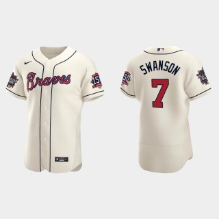 Dansby Swanson Braves Cream 2021 MLB All-Star Jersey