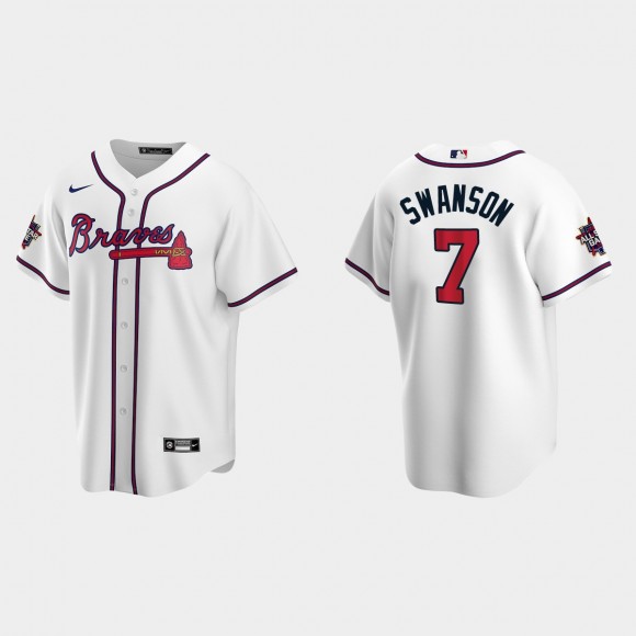Braves Dansby Swanson White 2021 MLB All-Star Game Jersey