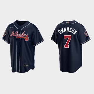 Braves Dansby Swanson Navy 2021 MLB All-Star Jersey