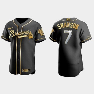 Dansby Swanson Braves Black Gold Edition Jersey