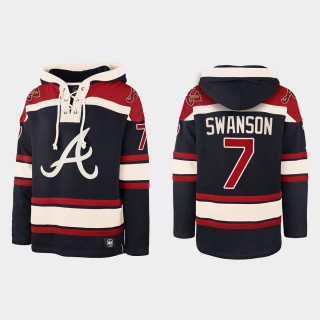 Dansby Swanson Braves Navy Legacy Lacer Hoodie