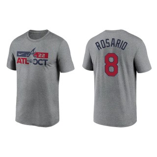 Eddie Rosario Atlanta Braves Heather Charcoal 2022 Postseason T-Shirt