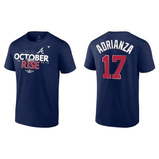 Ehire Adrianza Atlanta Braves Fanatics Branded Navy 2022 Postseason Locker Room T-Shirt