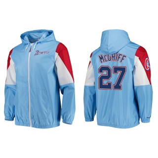 Fred McGriff Men's Atlanta Braves Mitchell & Ness Light Blue Throw It Back Full-Zip Windbreaker Jacket