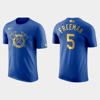 Freddie Freeman Braves 2020 Father's Day Blue T-Shirt