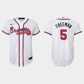 Freddie Freeman Braves White Replica Home Jersey