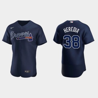Guillermo Heredia Braves Navy Authentic Alternate Jersey