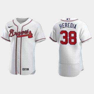 Guillermo Heredia Braves White Authentic Home Jersey