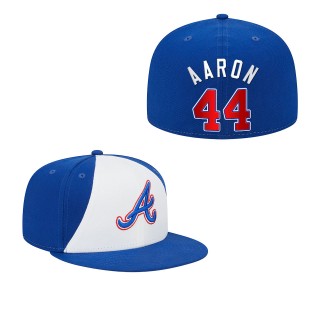 Hank Aaron Atlanta Braves White Royal 2023 City Connect Fitted Hat