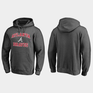 Braves Charcoal Heart & Soul Pullover Hoodie